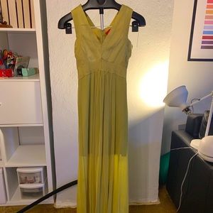 Wow Couture bandage top sheer bottom maxi dress